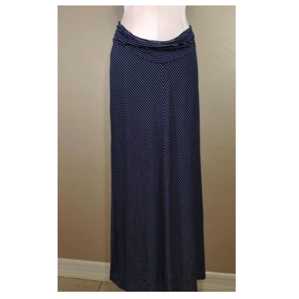 Motherhood Maternity Blue Fold Over Belly Maxi